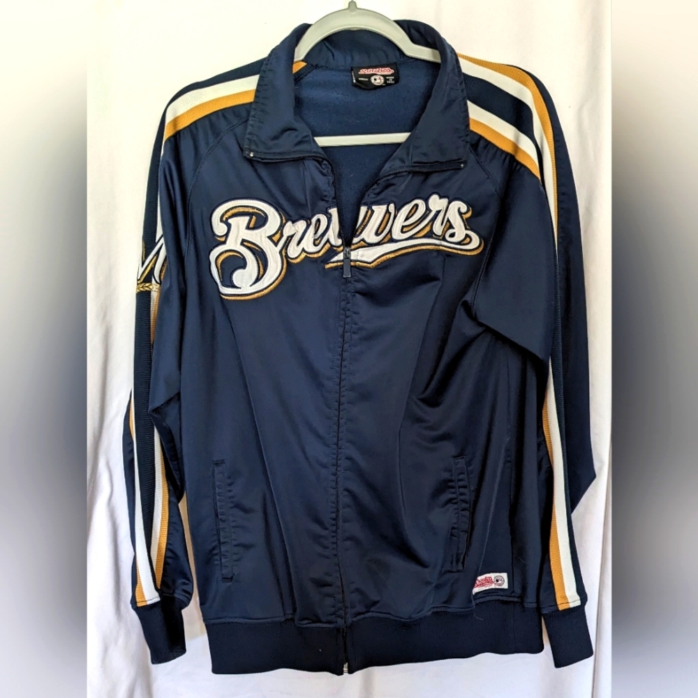 Brewers Full Zip light‎ weight sweatshirt | Blue, gold & white| Medium